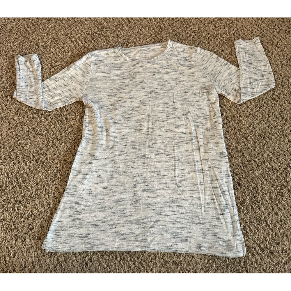Old Navy Women's White Gray‎ Long Sleeve Tunic Size Medium